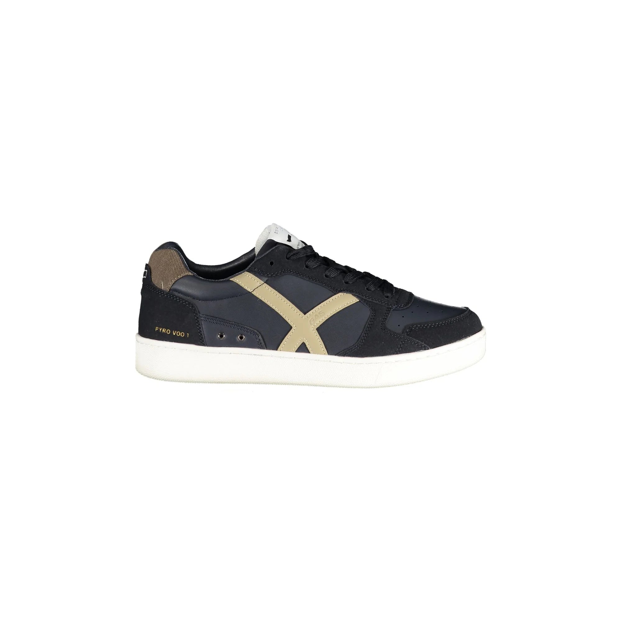 Gas Sneakers Uomo Blu Lacci Plantare Removibile Logo - foto prodotto
